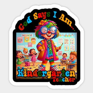 Kindergarten Teacher for Women Teacher Graphic Casual Inspirational Teaching Sticker